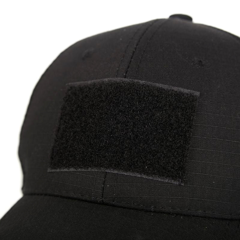 Tactical Cap with Hook & Loop for Patch (Black)