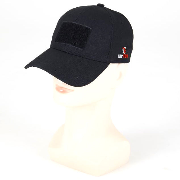 Tactical Cap with Hook & Loop for Patch (Black)