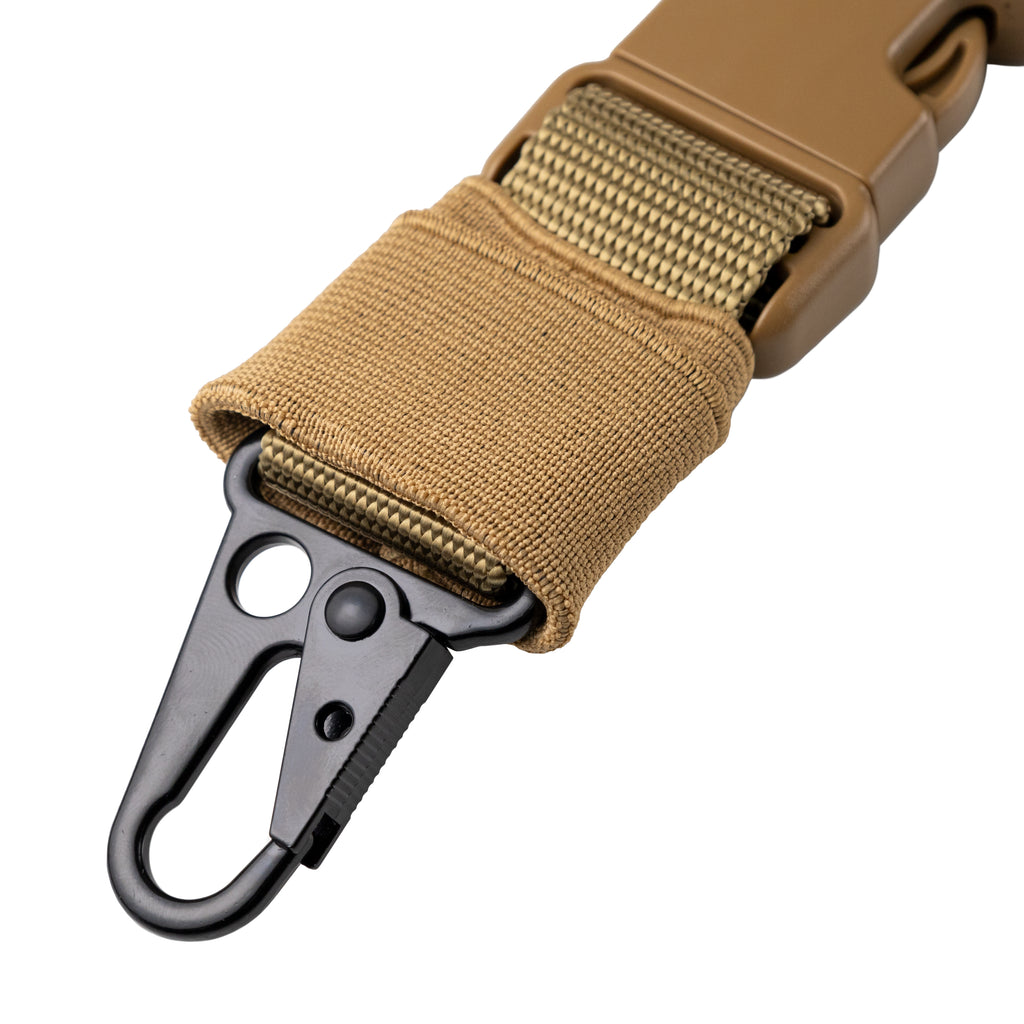 Single Point (HK-Clip) Gel Blaster Sling / Shoulder Carry Strap (Tan)
