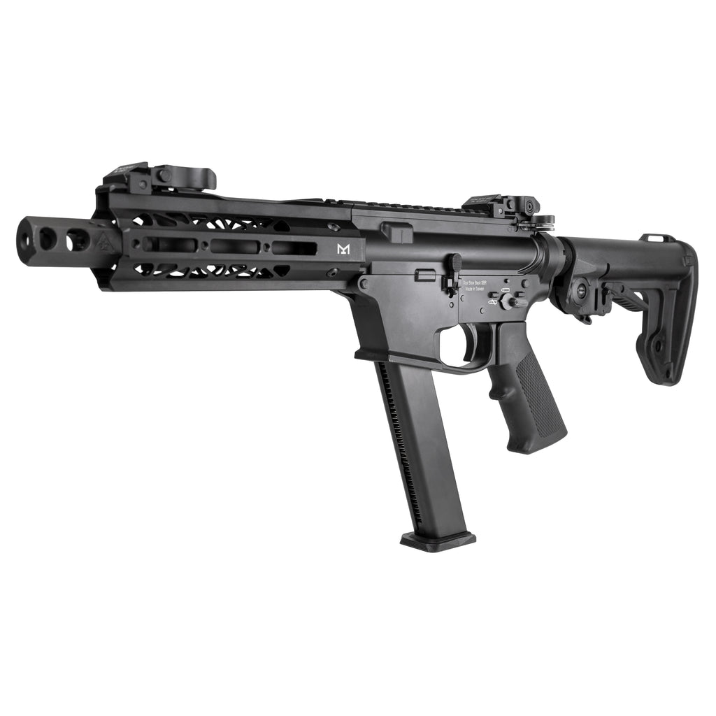 King Arms TWS 9mm SBR (Black) (Metal Gas Blowback Rifle) - Green Gas Gel Blaster