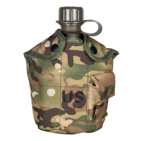 Canteen, Stainless Steel Cup, Multicam Pouch Combo
